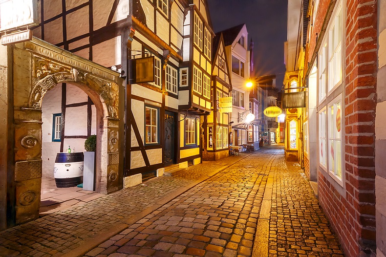 Bremen am Abend und Nachts